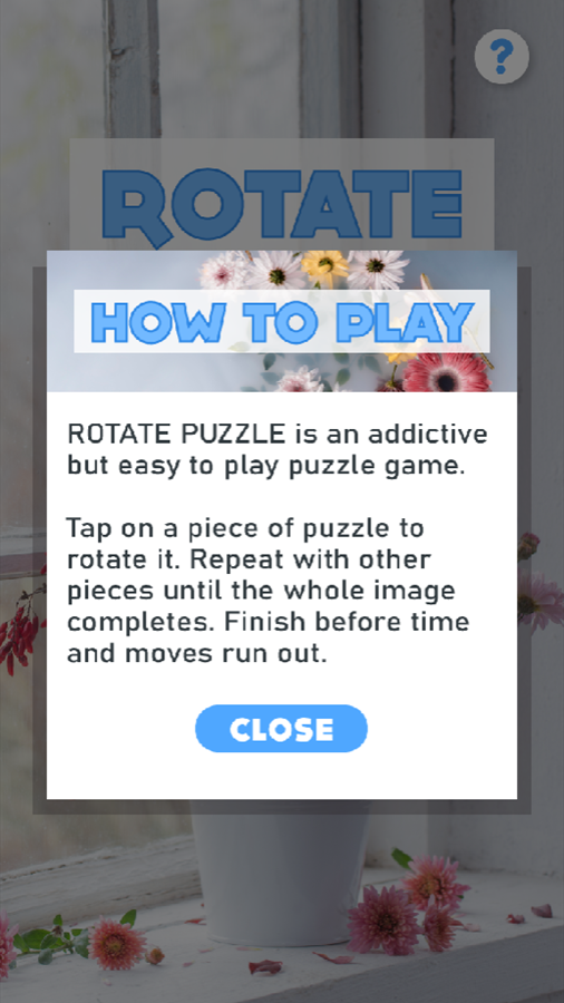 Rotate Puzzle Game How to Play Screen Screenshot.