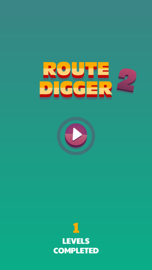 Route Digger 2 Game Welcome Screen Screenshot.