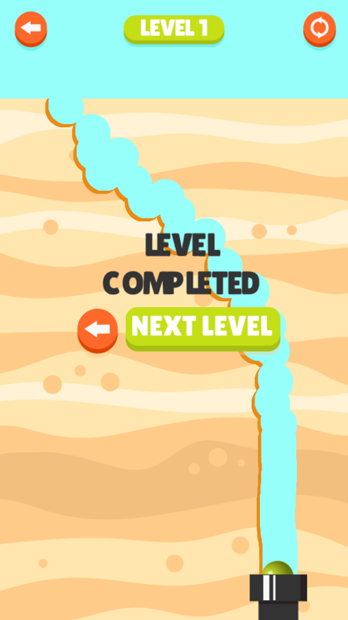 Route Digger Game Level Completed Screenshot.