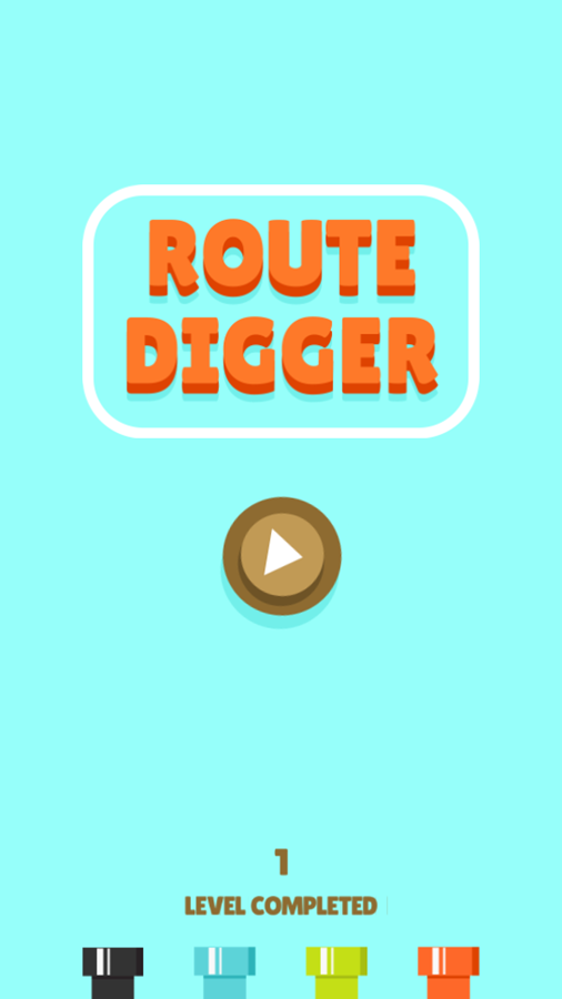 Route Digger Game Welcome Screen Screenshot.