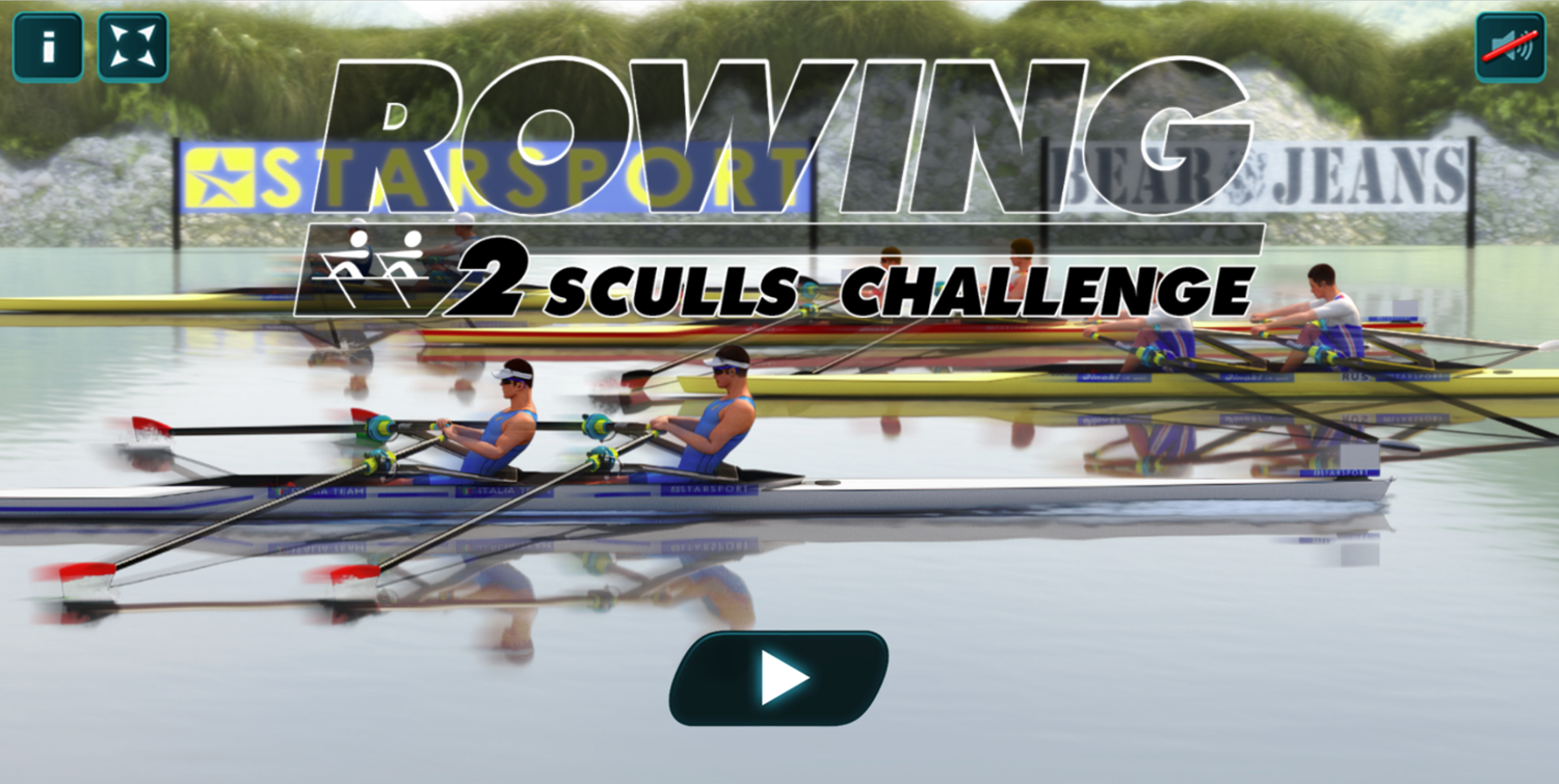 Rowing 2 Sculls Challenge Game Welcome Screen Screenshot.