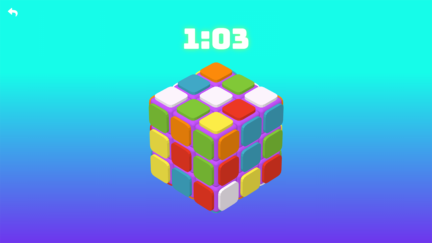 Rubiks Cube Game Screenshot.