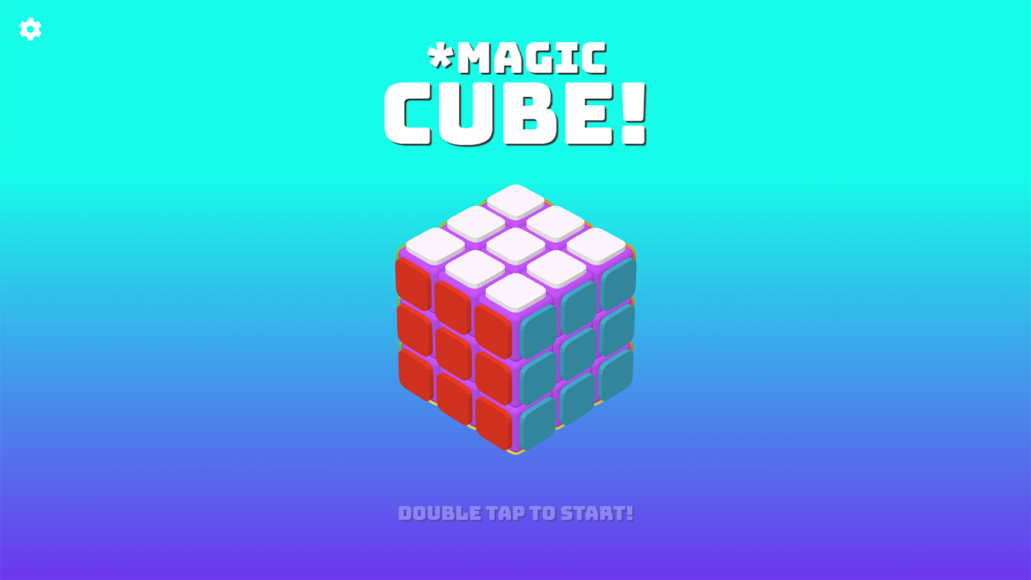 Rubiks Cube Welcome Screen Screenshot.