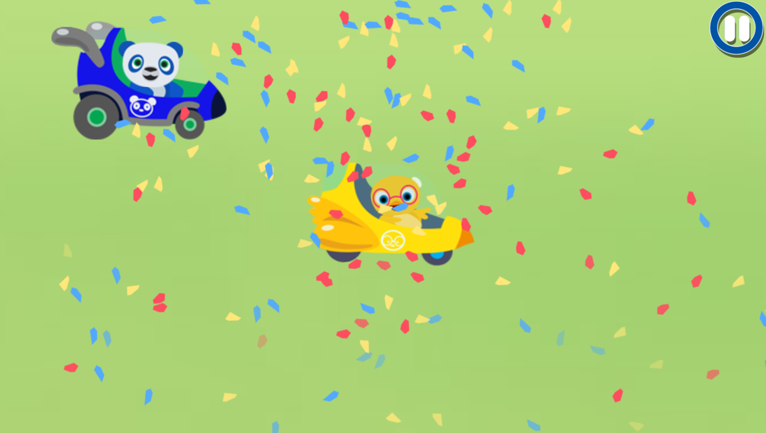 Ruff-Ruff Tweet and Dave Super Slide Game Race Complete Screenshot.