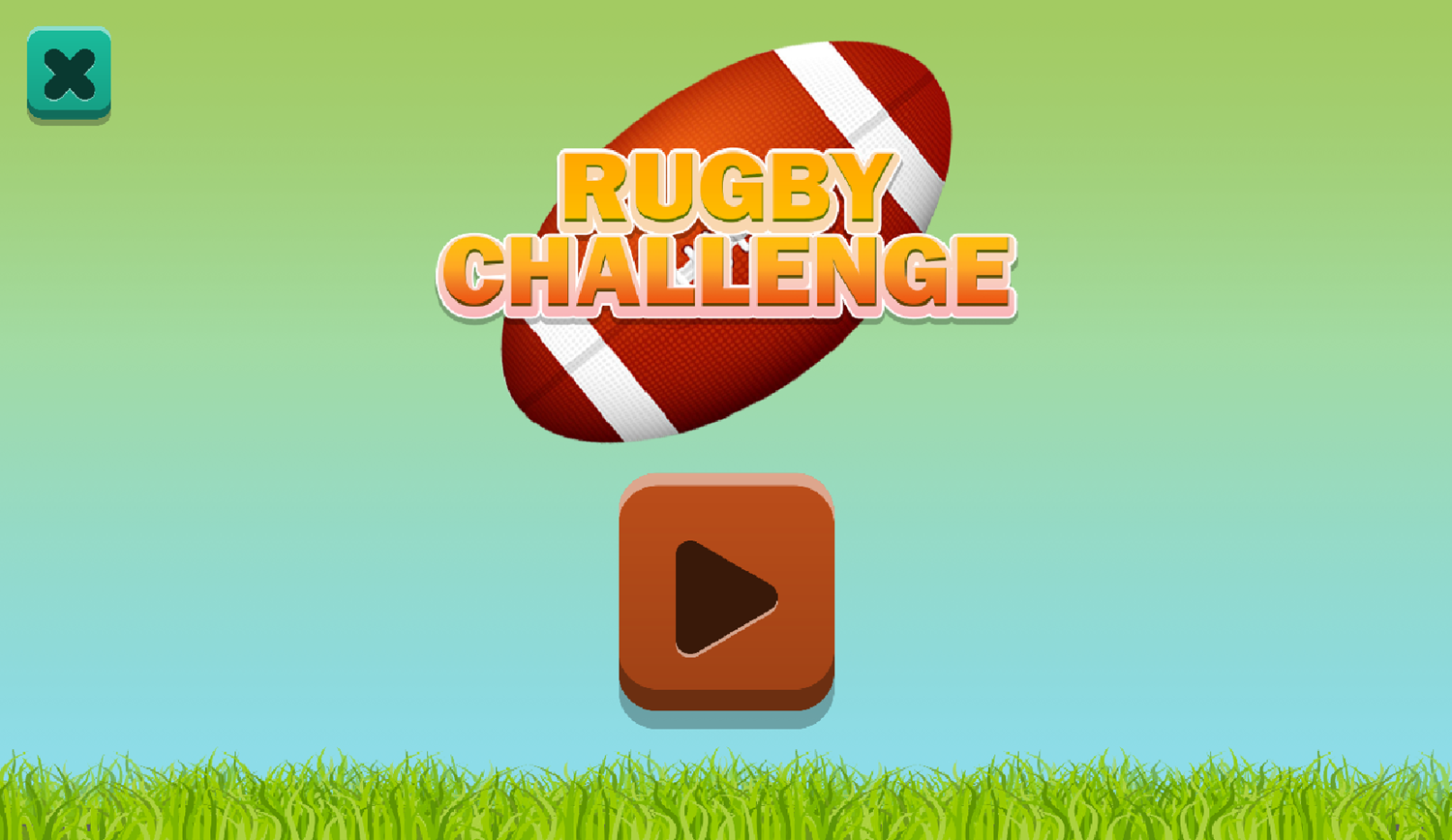 Rugby Challenge Game Welcome Screen Screenshot.