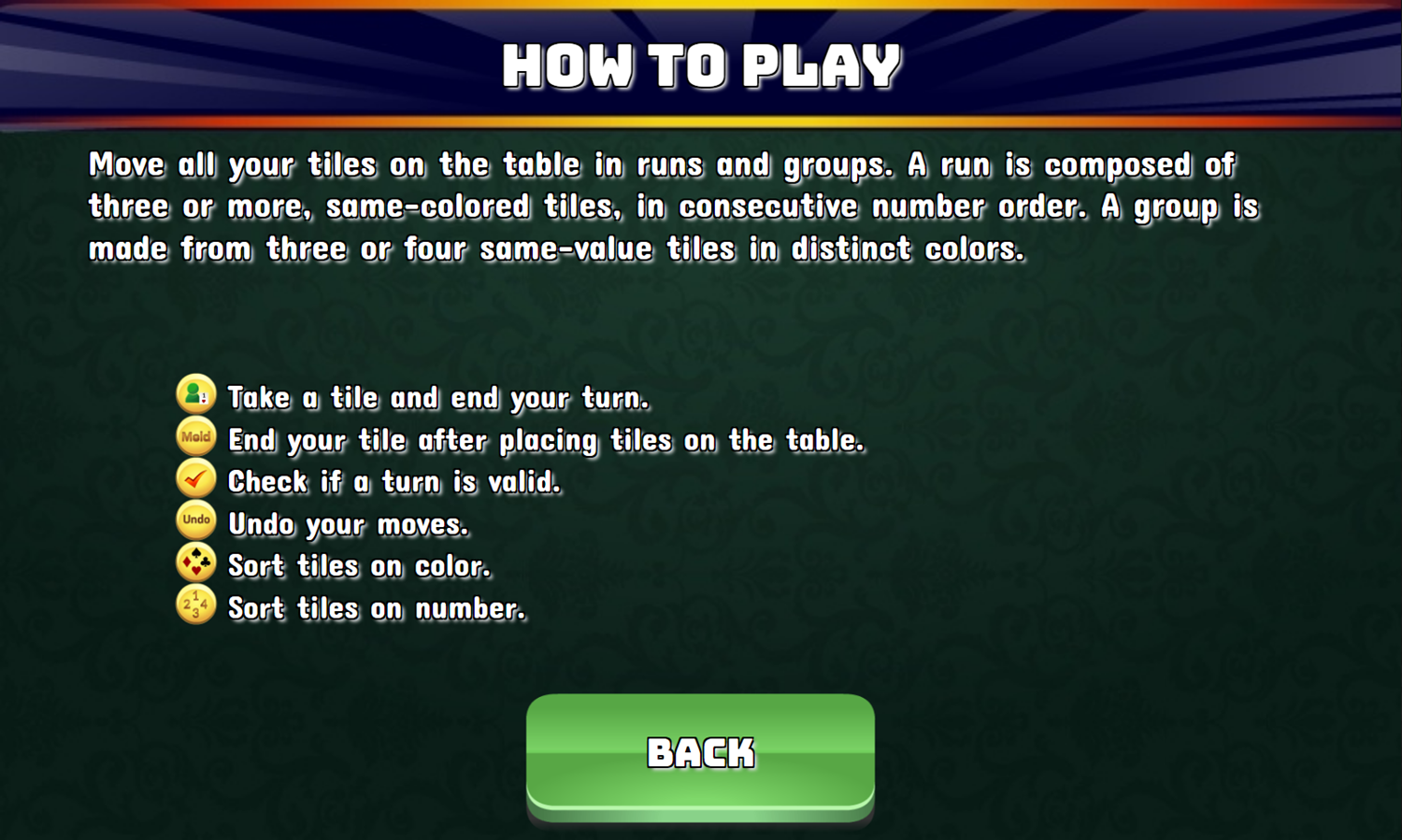 Rummi Game How To Play Screenshot.