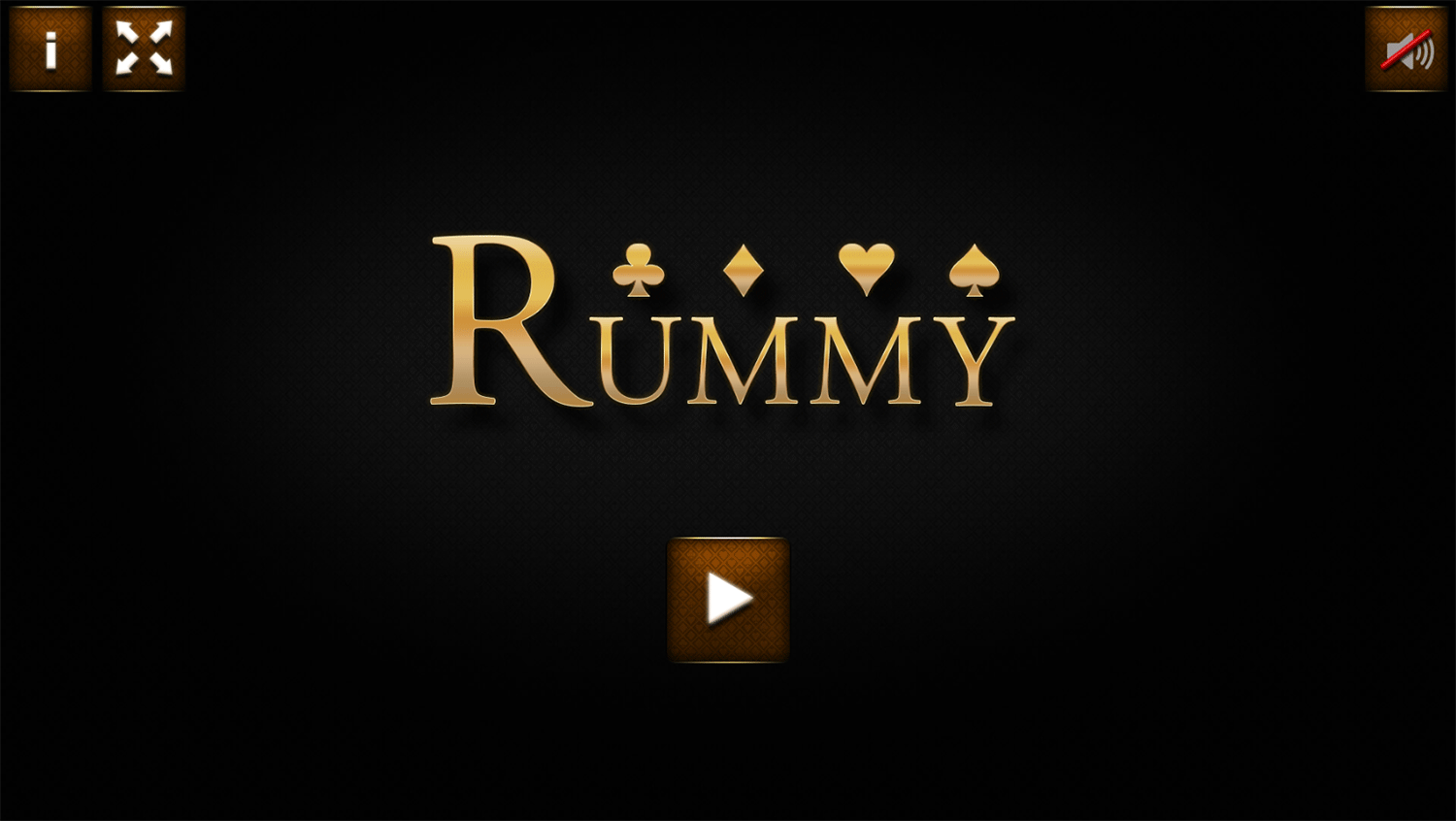 Rummy Game Welcome Screen Screenshot.