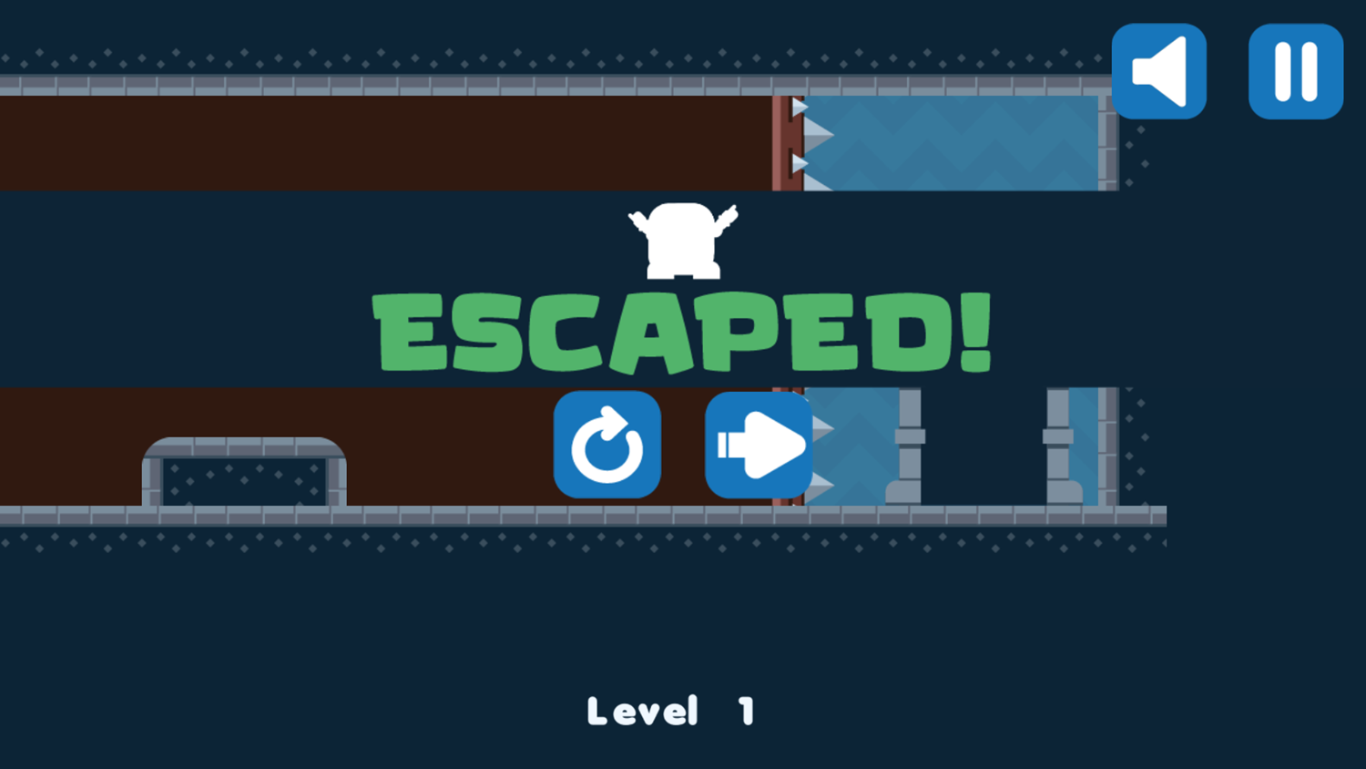 Run and Escape Game Level Completed Screenshot.