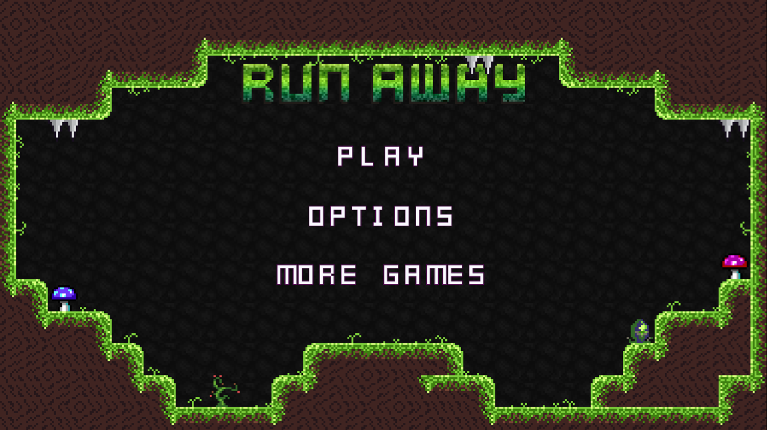 Run Away Welcome Screen Screenshot.