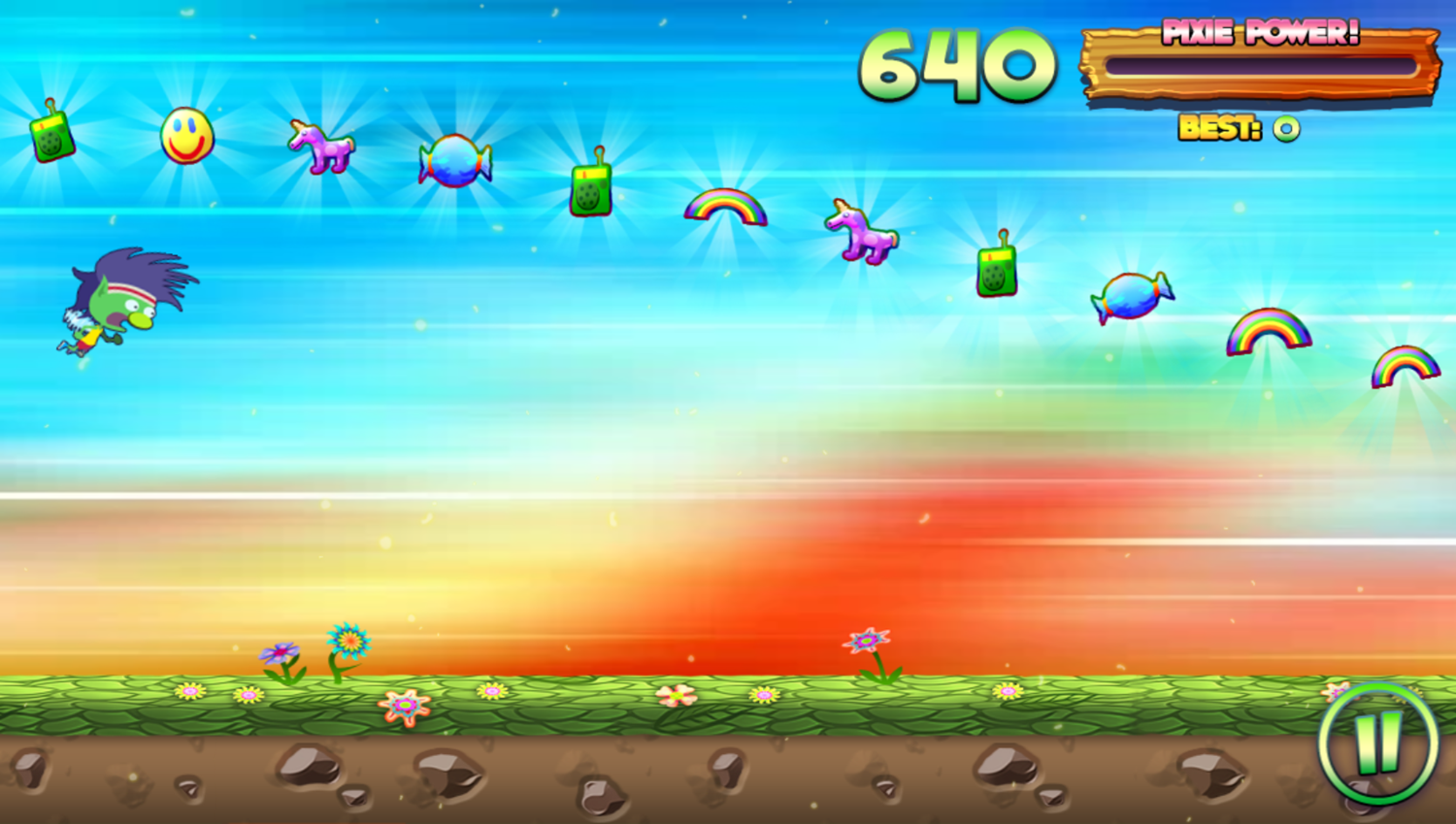 Run Pixie Run Game Bonus Mode Screenshot.