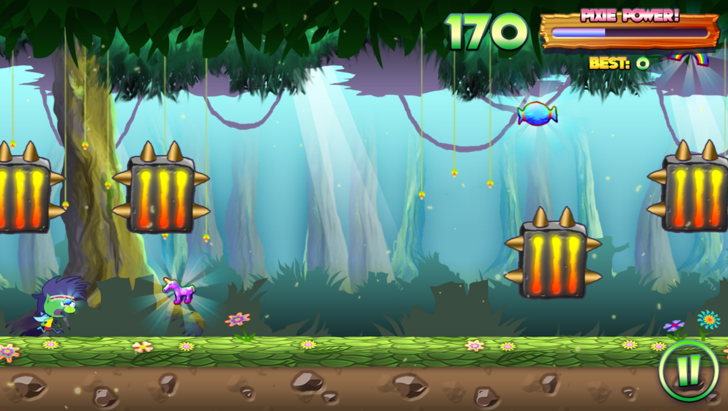 Run Pixie Run Game Play Screenshot.