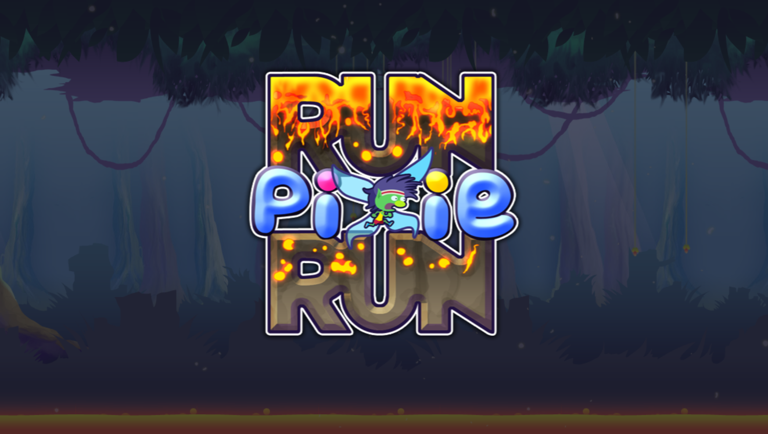 Run Pixie Run Game Welcome Screen Screenshot.