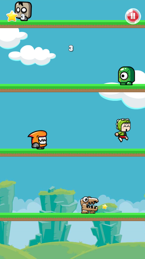 Running Jump Game Play Screenshot.