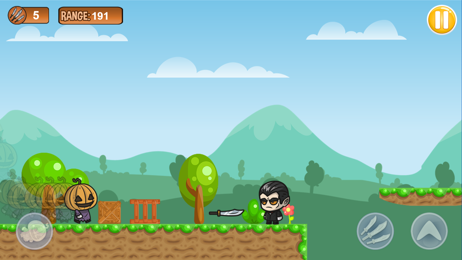 Running Pumpkin Game Attack Screenshot.