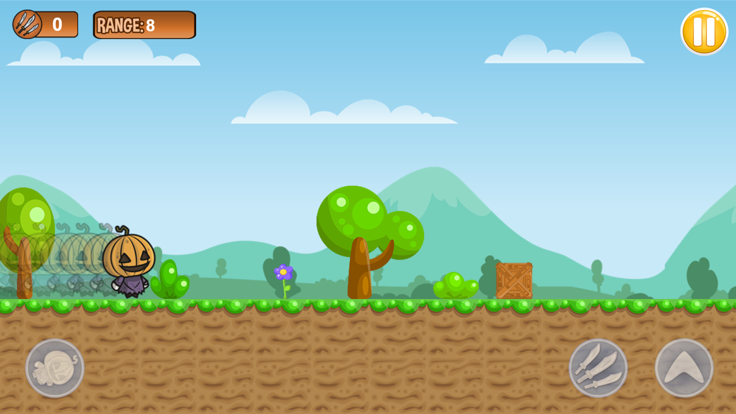 Running Pumpkin Game Start Screenshot.
