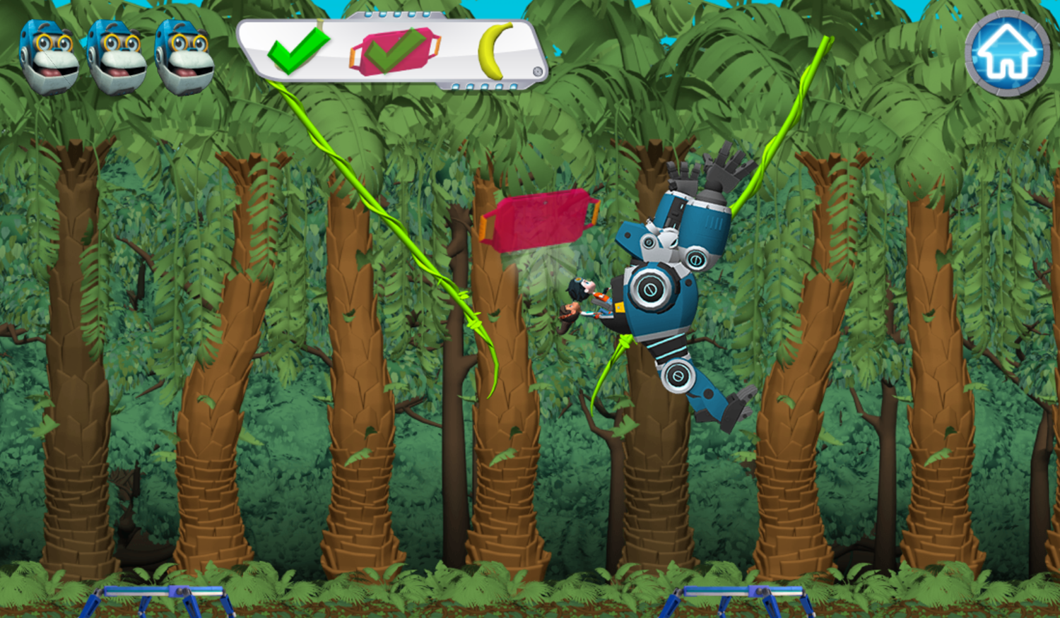 Rusty Rivets Jungle Rescue Game Play Screenshot.