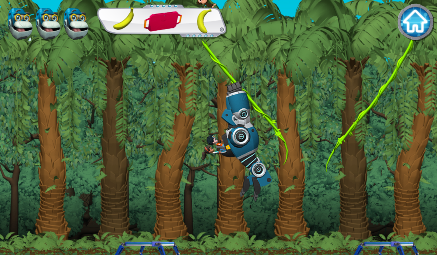 Rusty Rivets Jungle Rescue Game Start Screenshot.