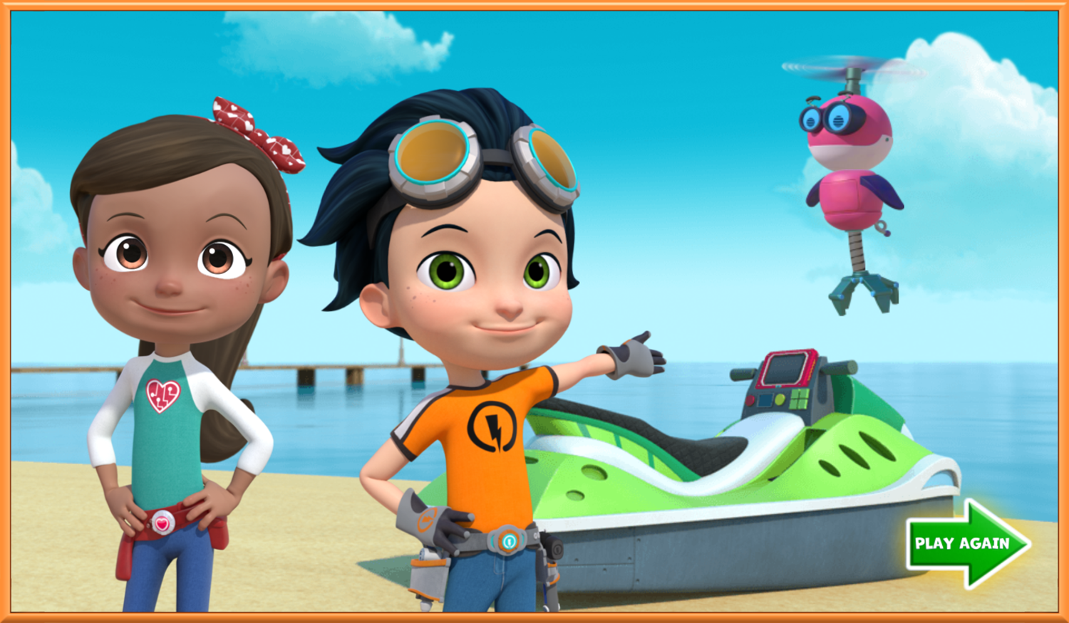 Rusty Rivets Rusty Dives In Game Complete Screenshot.