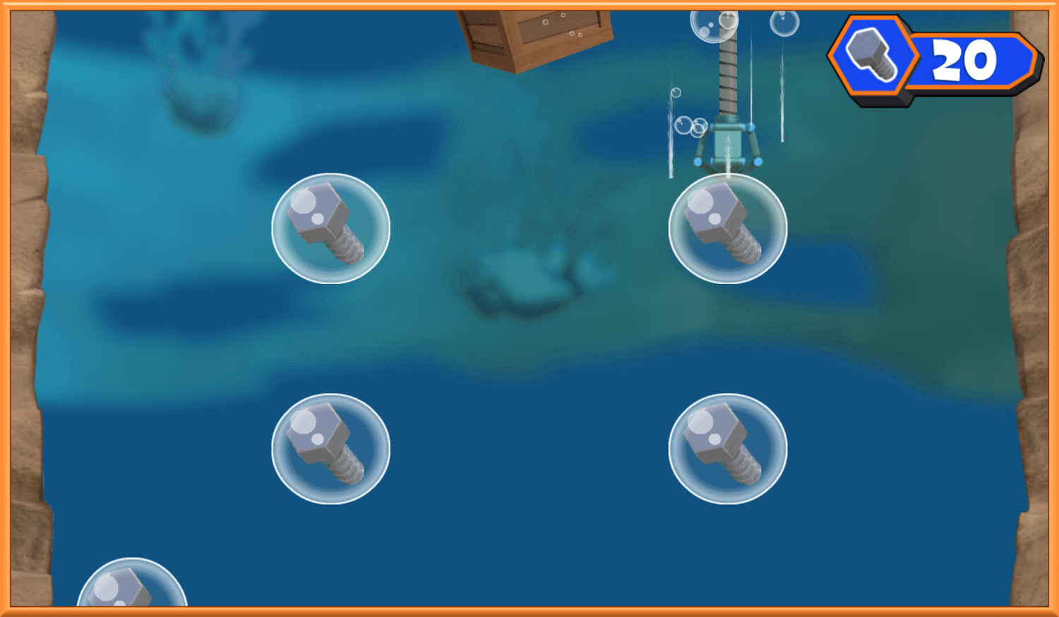 Rusty Rivets Rusty Dives In Game Play Screenshot.