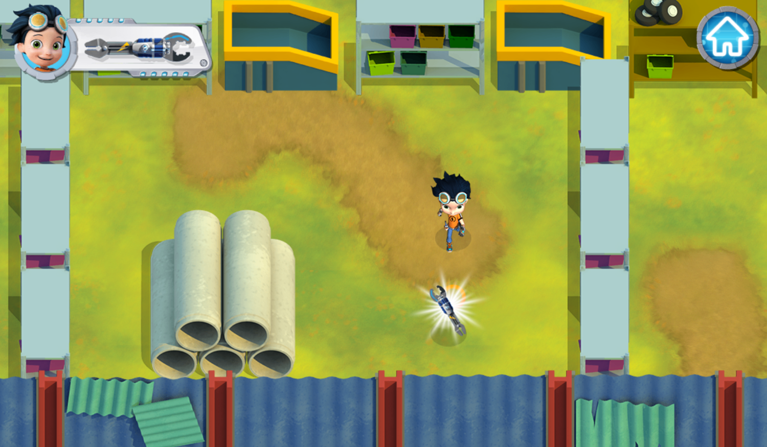 Rusty Rivets Scavenger Hunt Game Level Play Screenshot.