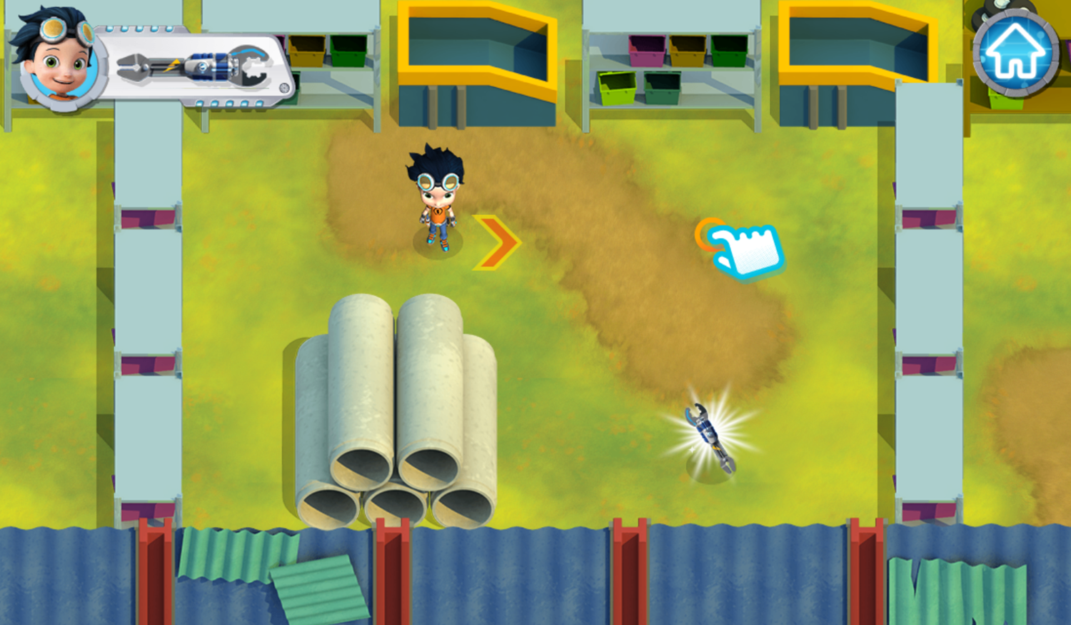 Rusty Rivets Scavenger Hunt Game Level Start Screenshot.