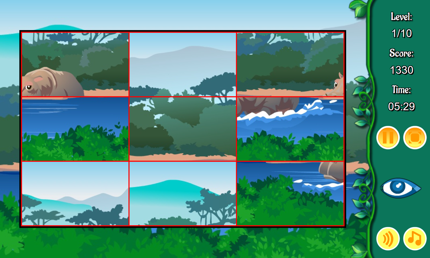Safari Mahjong Game Puzzle Screenshot.