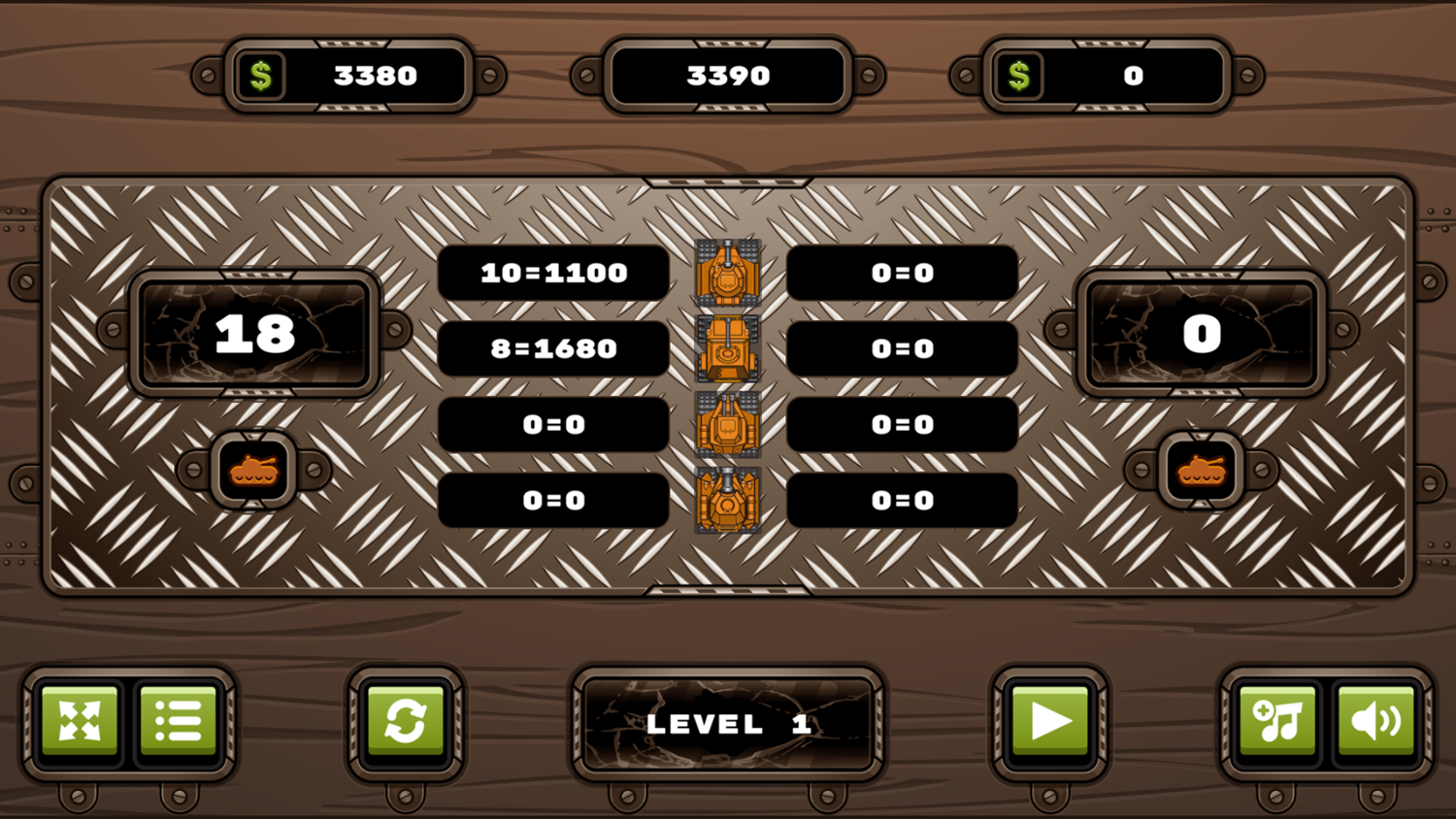 Sahara Invasion Game Level Score Screenshot.