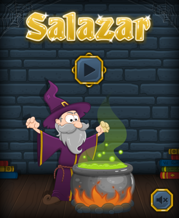 Salazar Game Welcome Screen Screenshot.