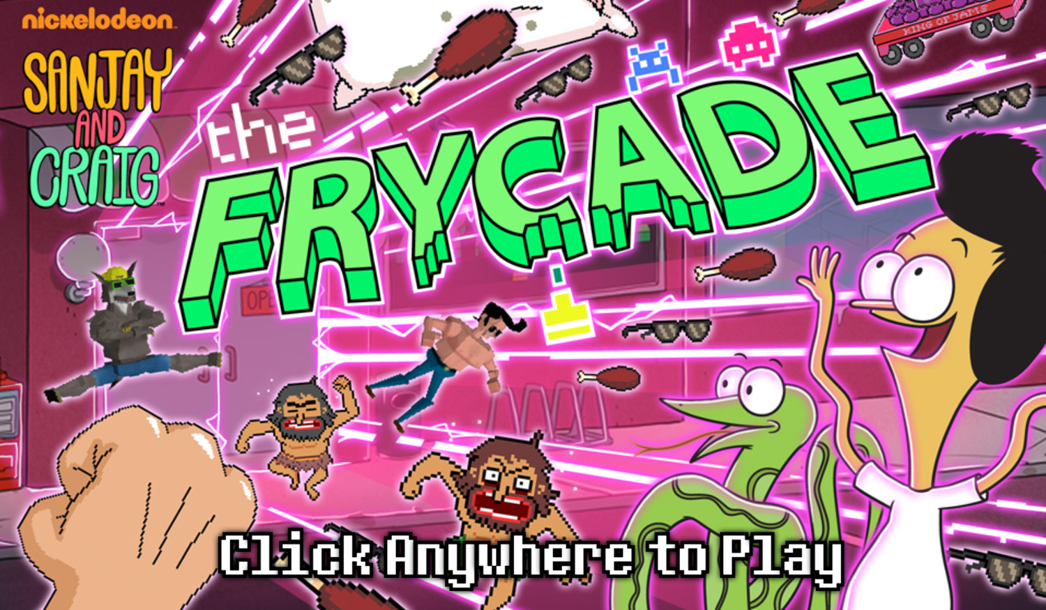 Sanjay and Craig Frycade Game Welcome Screen Screenshot.