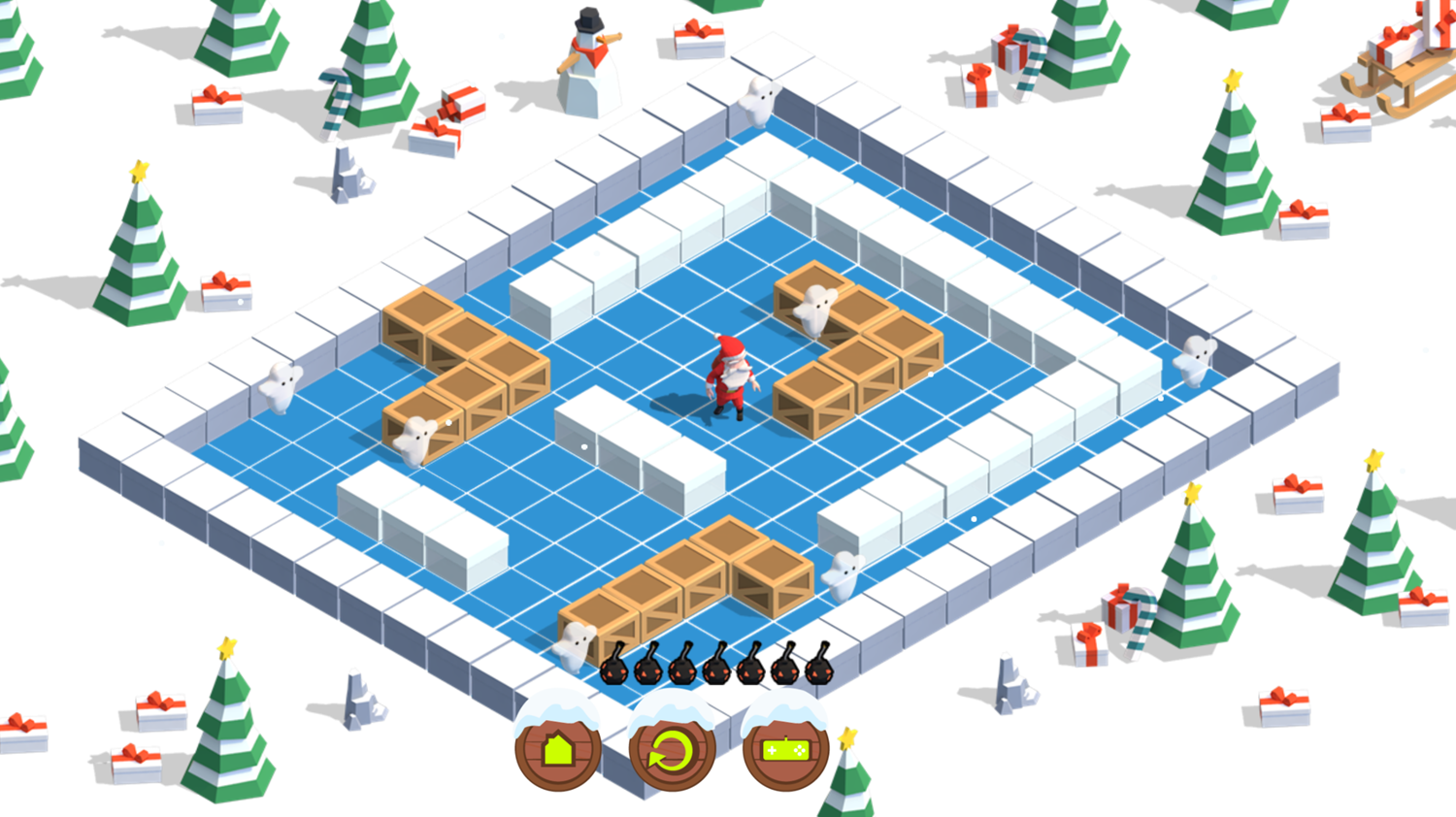 Santa Bomber 3D Game Screenshot.