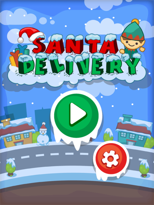 Santa Pickup Game Welcome Screen Screenshot.