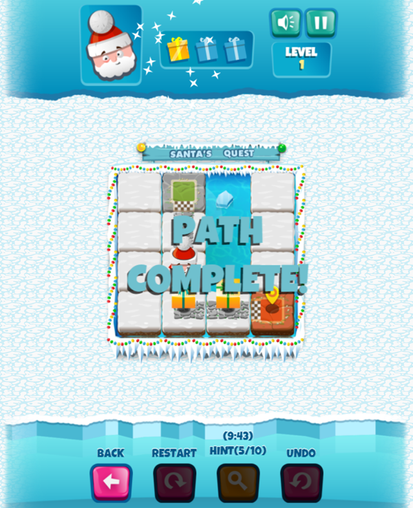 Santa Quest Game Play Screenshot.