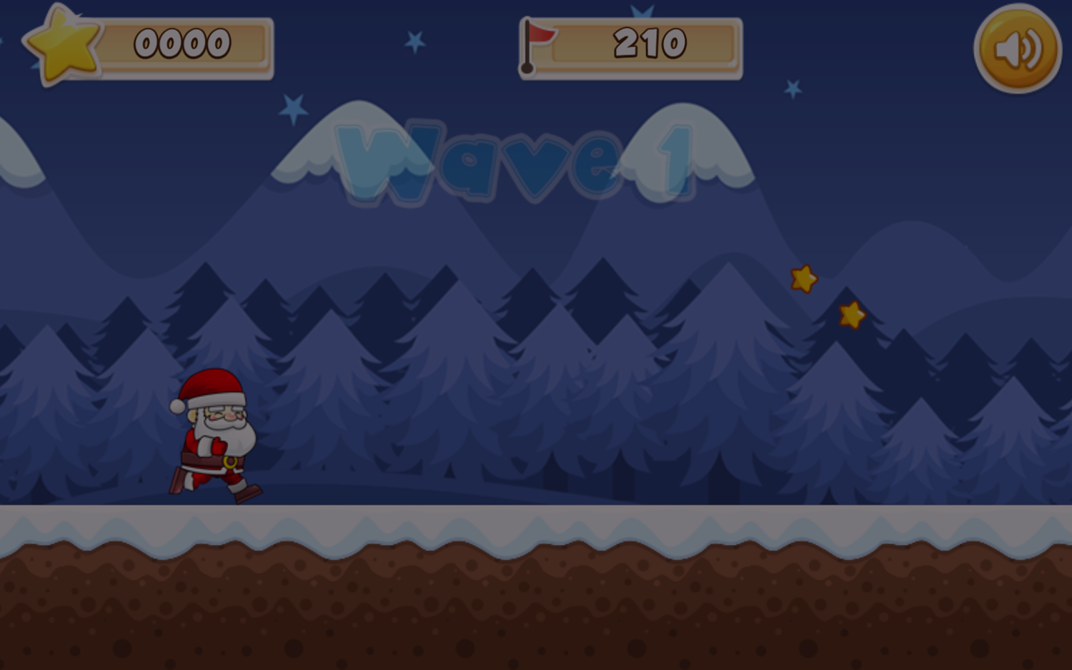 Santa Run and Jump Game Start Screenshot.