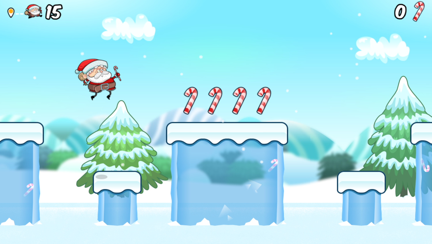 Santa Rush Game Play Screenshot.