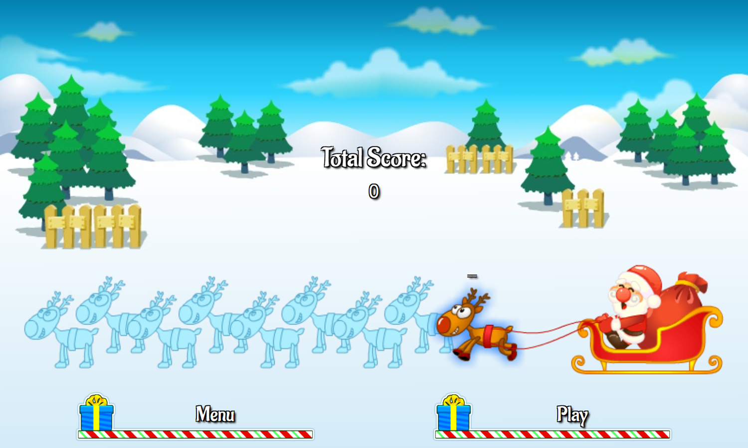 Santa Solitaire Game Level Progress Screenshot.