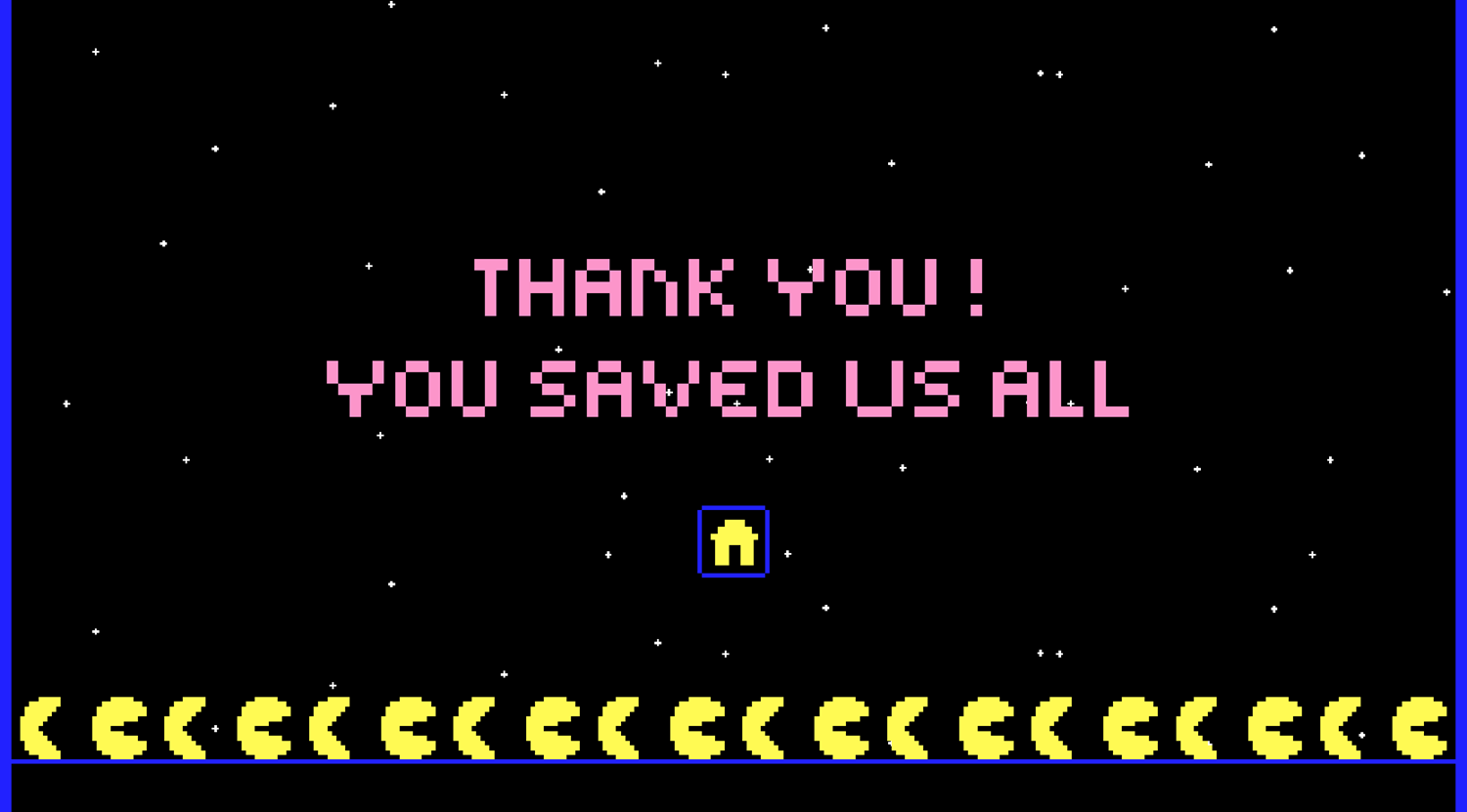 Save Pac Game Beat Screen Screenshot.