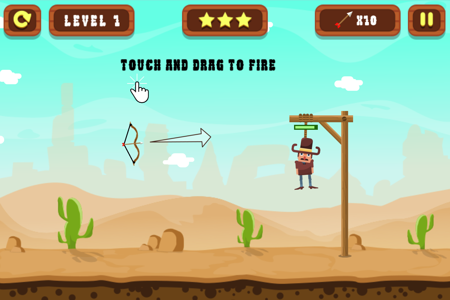 Save the Cowboy 2 Game Screenshot.