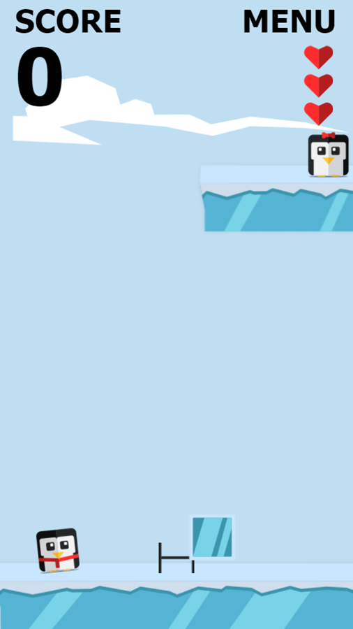 Save the Penguin Game Start Screenshot.