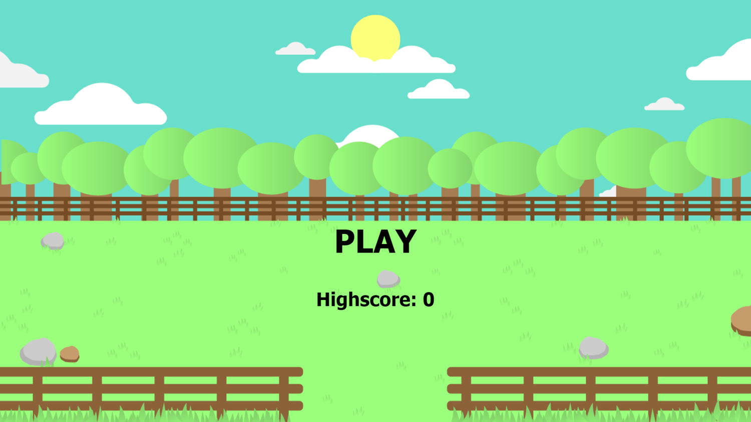 Save the Sheep Game Welcome Screen Screenshot.