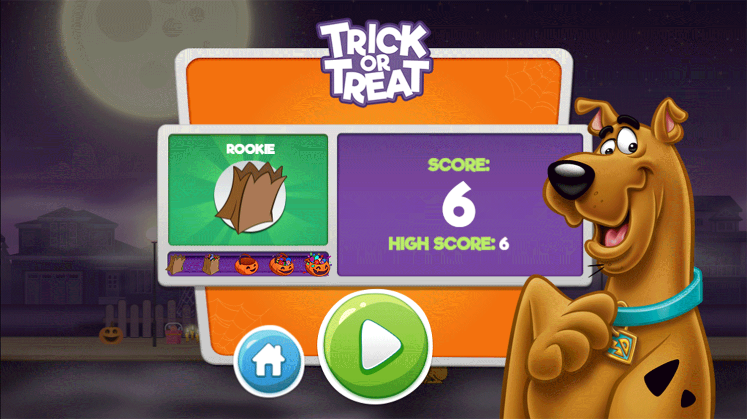 Scoobtober Trick or Treat Result Screenshot.