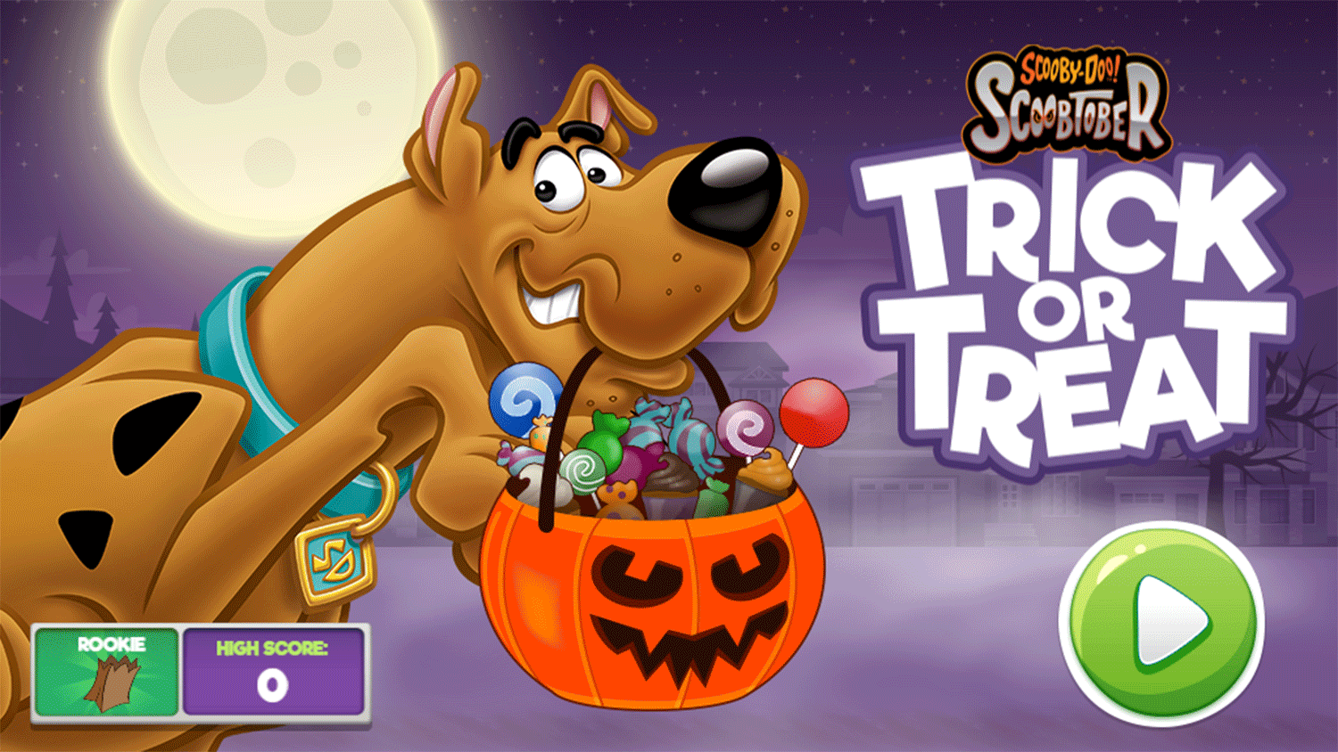 Scoobtober Trick or Treat Welcome Screen Screenshot.