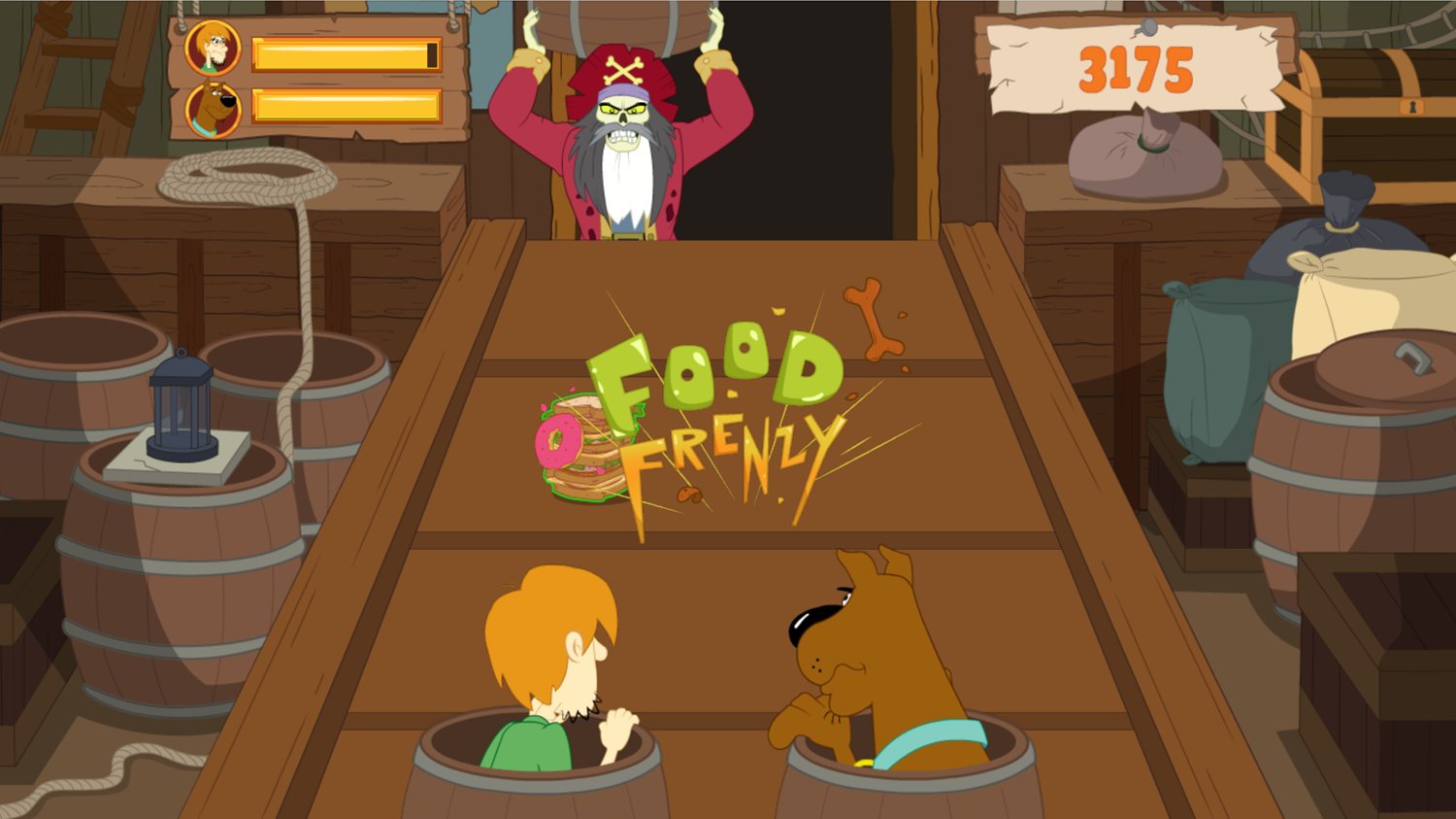 Scooby Doo Barrel of Treats Food Frenzy Screenshot.