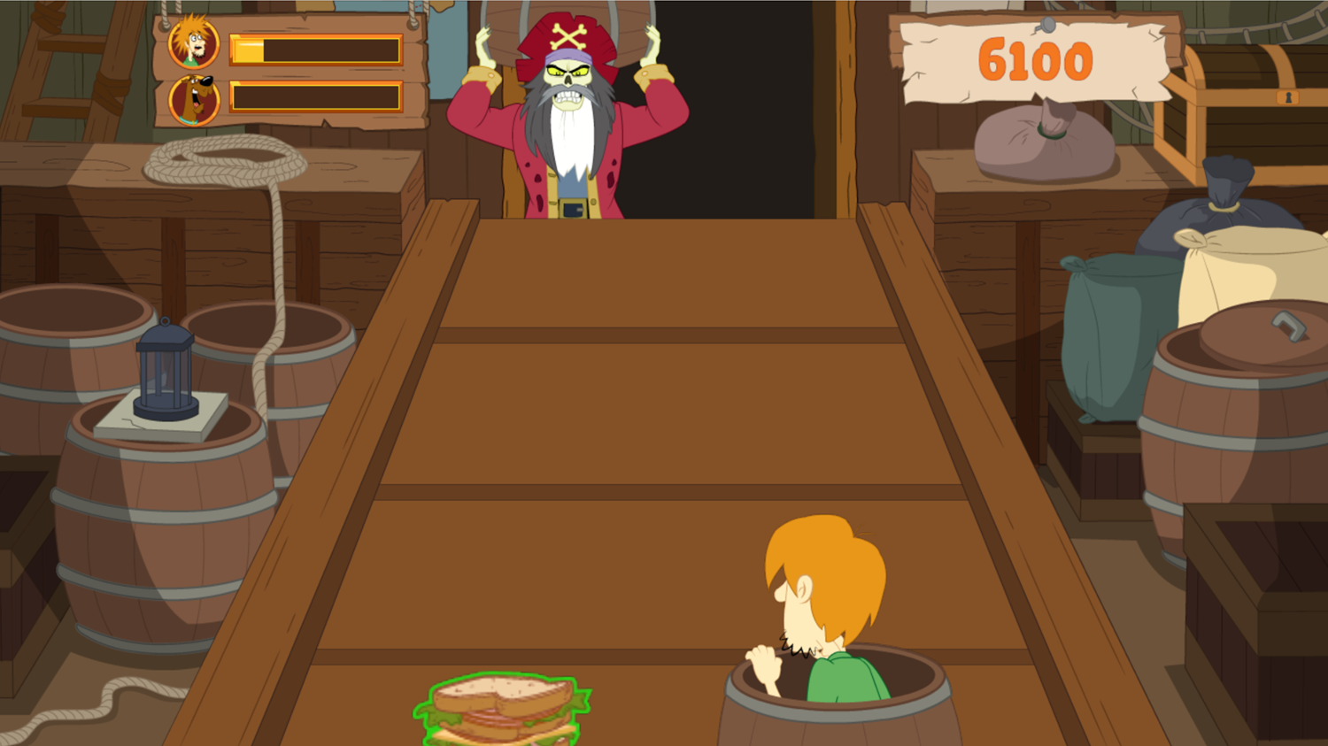 Scooby Doo Barrel of Treats Game Screenshot.