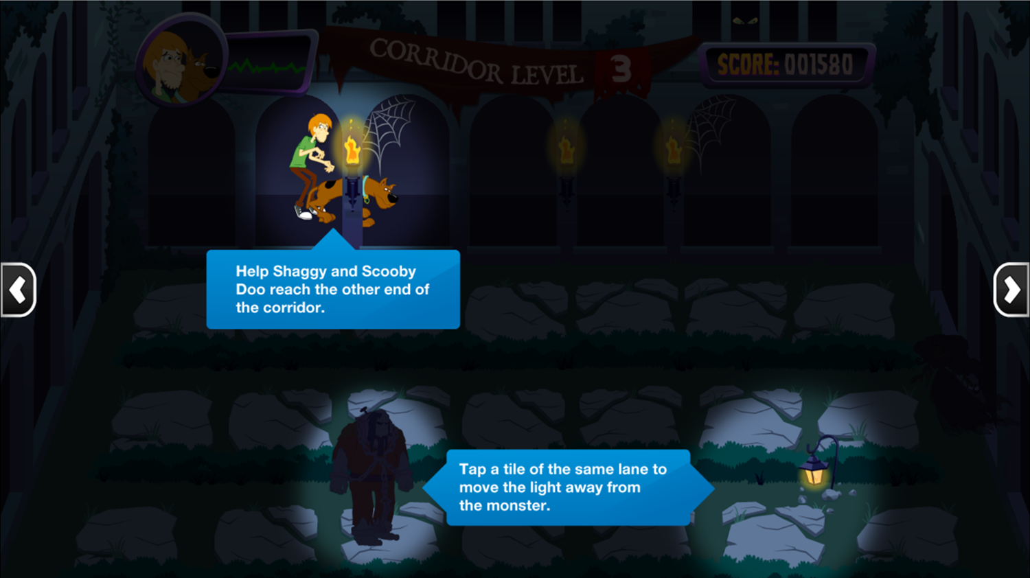 Scooby Doo Creepy Corridors Game Goals Screenshot.