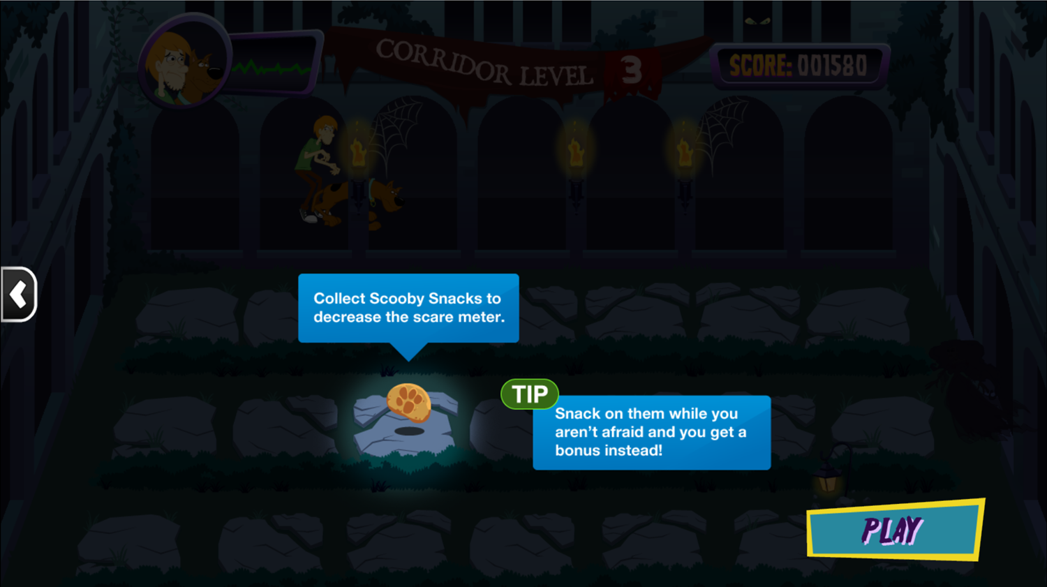Scooby Doo Creepy Corridors Scooby Snacks Instructions Screenshot.