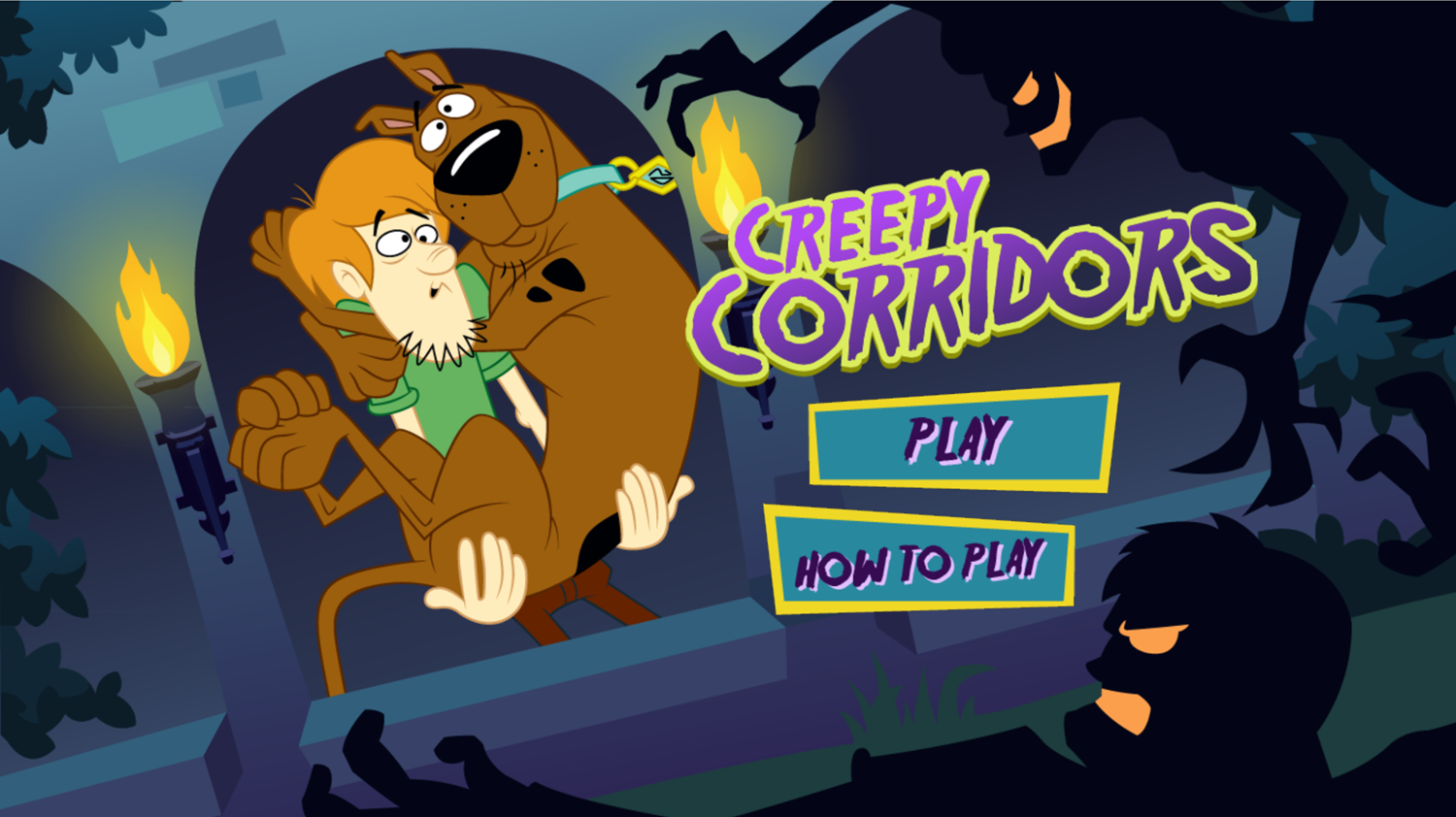 Scooby Doo Creepy Corridors Welcome Screen Screenshot.