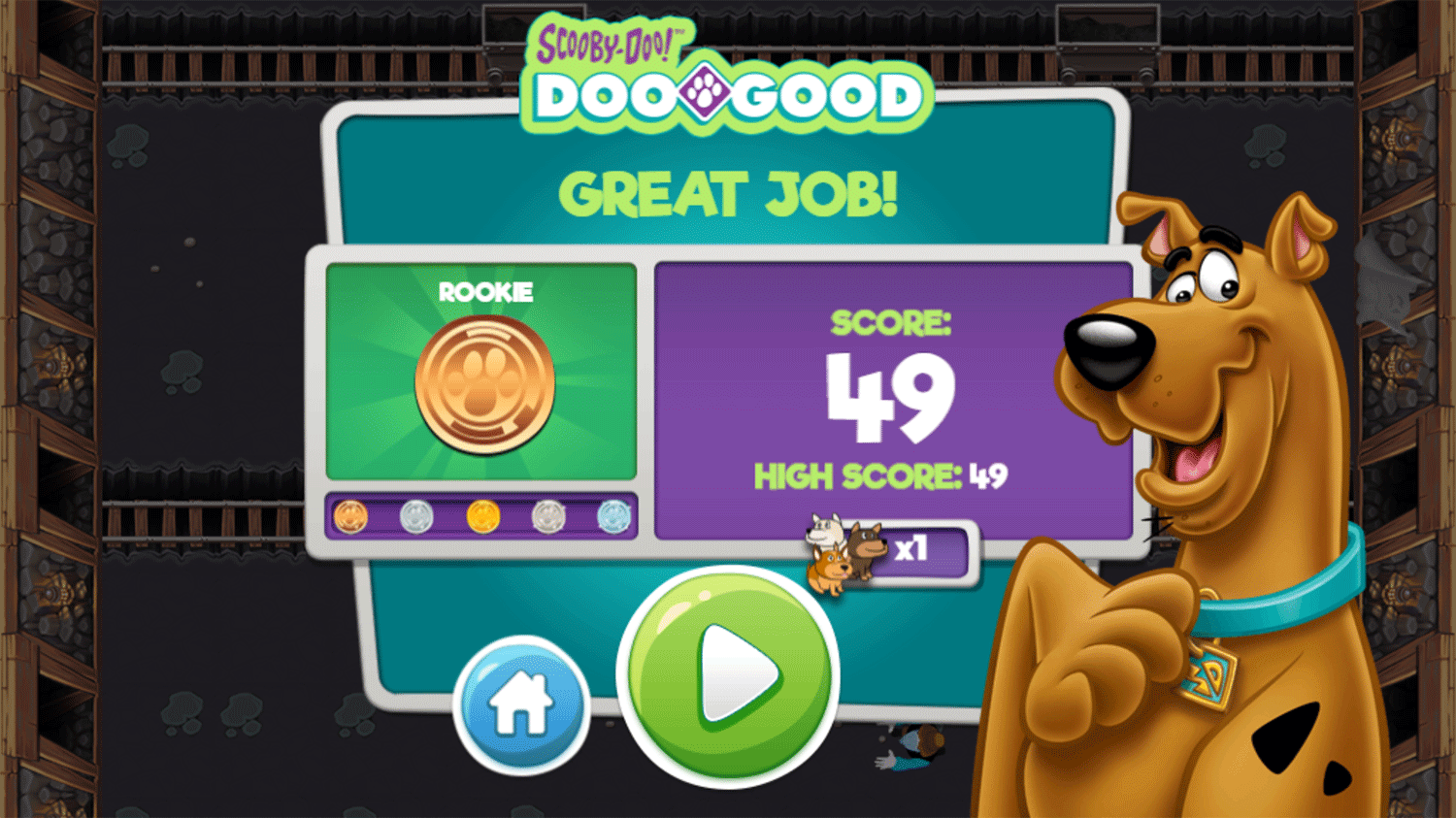 Scooby Doo Doo Good Ruff Rescue Score Screenshot.
