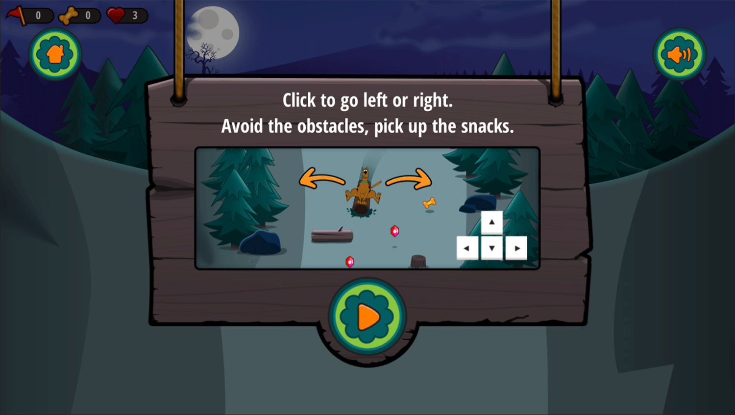 Scooby Doo Downhill Dash 2 How To Play Screenshot.