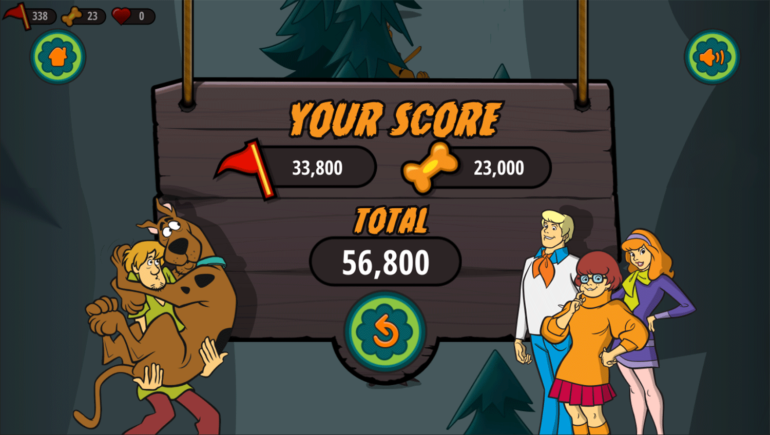 Scooby Doo Downhill Dash 2 Score Screenshot.