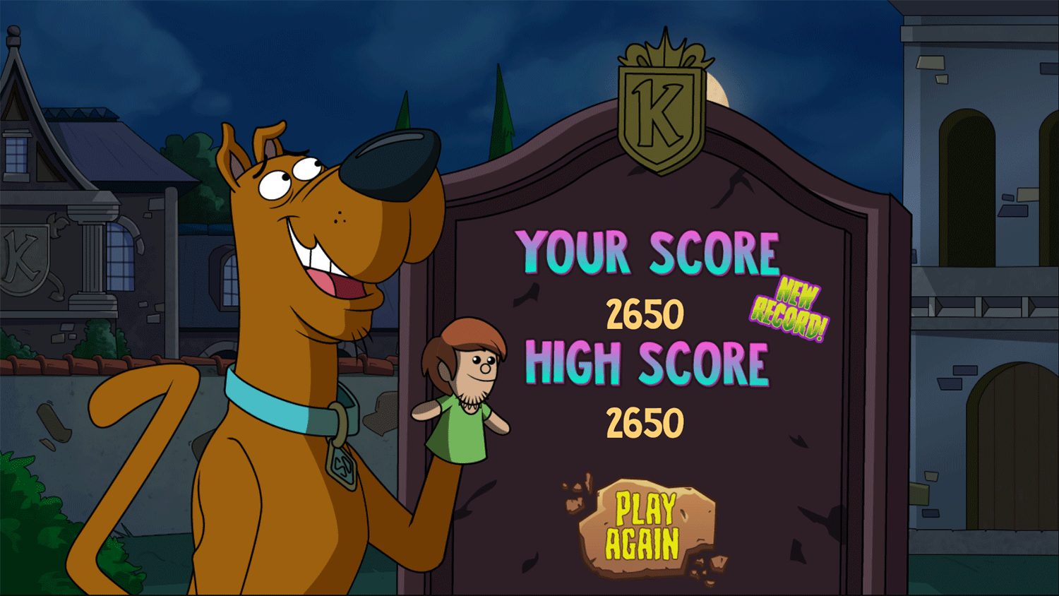 Scooby Doo Drop Em Scooby Score Screenshot.